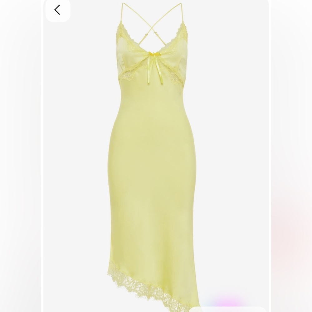 Meshki Lemon Yellow Satin Dress
